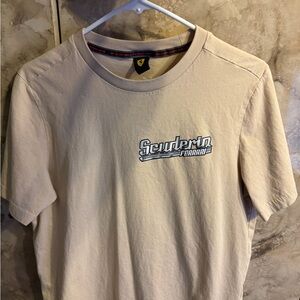 Scuderia Ferrari/Puma Men's Cream T-Shirt Medium